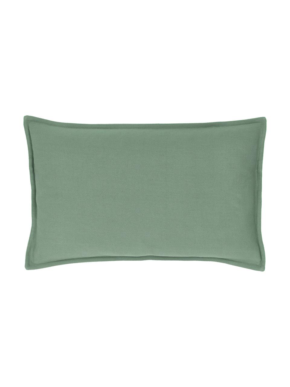 Housse de coussin en coton vert sauge Mads, 100 % coton, Vert sauge, larg. 30 x long. 50 cm