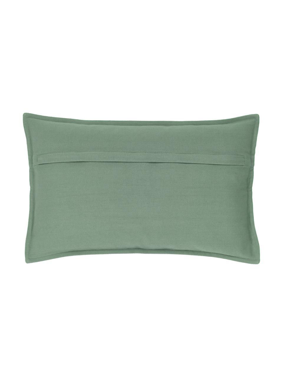 Housse de coussin en coton vert sauge Mads, 100 % coton, Vert sauge, larg. 30 x long. 50 cm