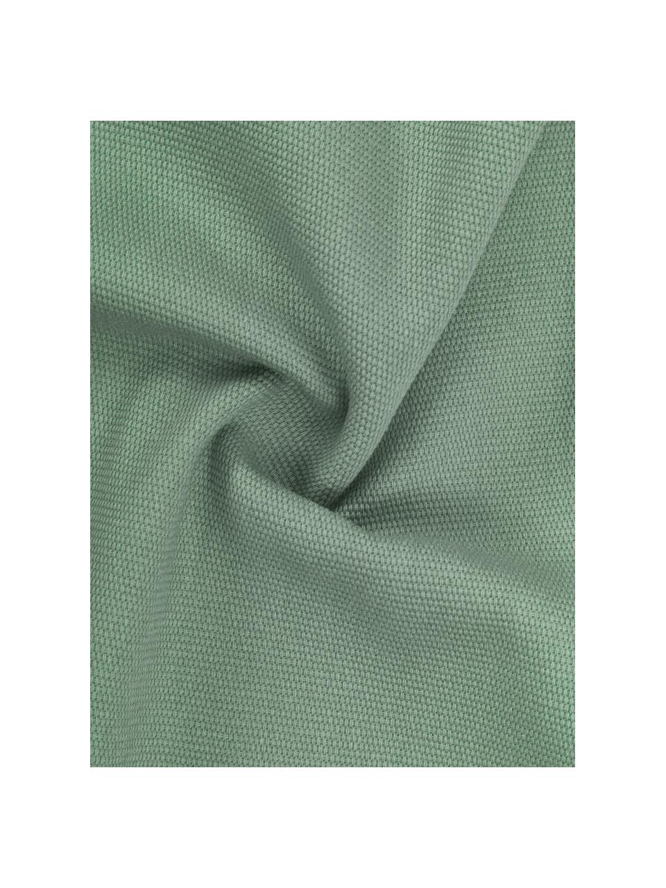 Funda de cojín de algodón Mads, 100% algodón, Verde, An 30 x L 50 cm