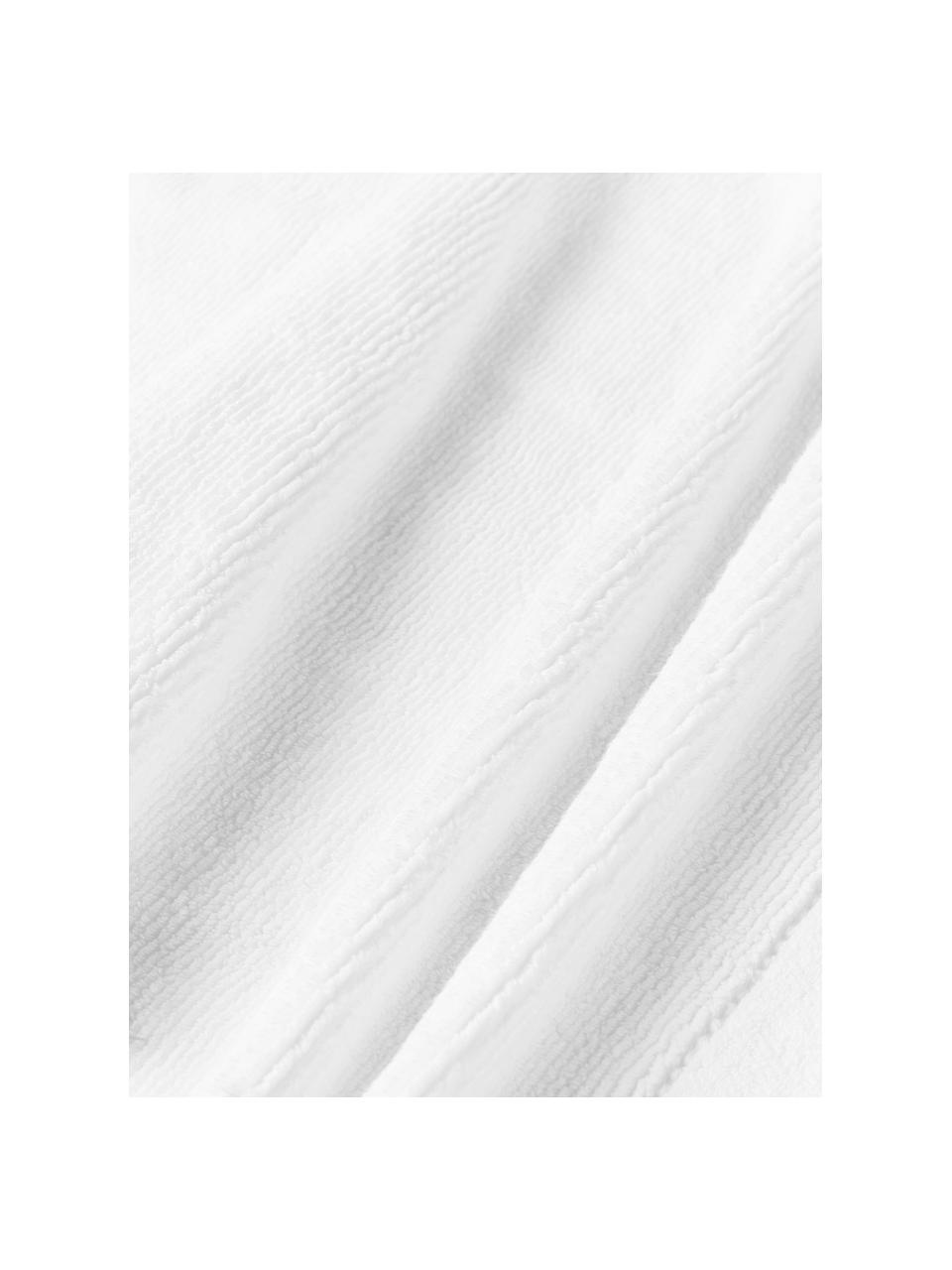 Lot de serviettes de bain avec bordure décorative Luxe, set de tailles variées, Blanc, 3 éléments (1 serviette invité, 1 serviette de toilette et 1 drap de bain)