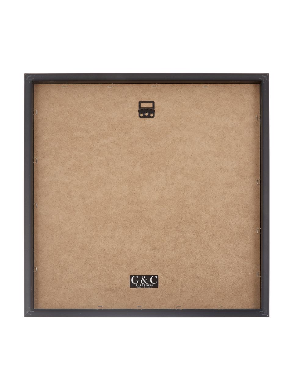 Impression numérique encadrée Akt Lady III, Noir, beige, larg. 40 x haut. 40 cm