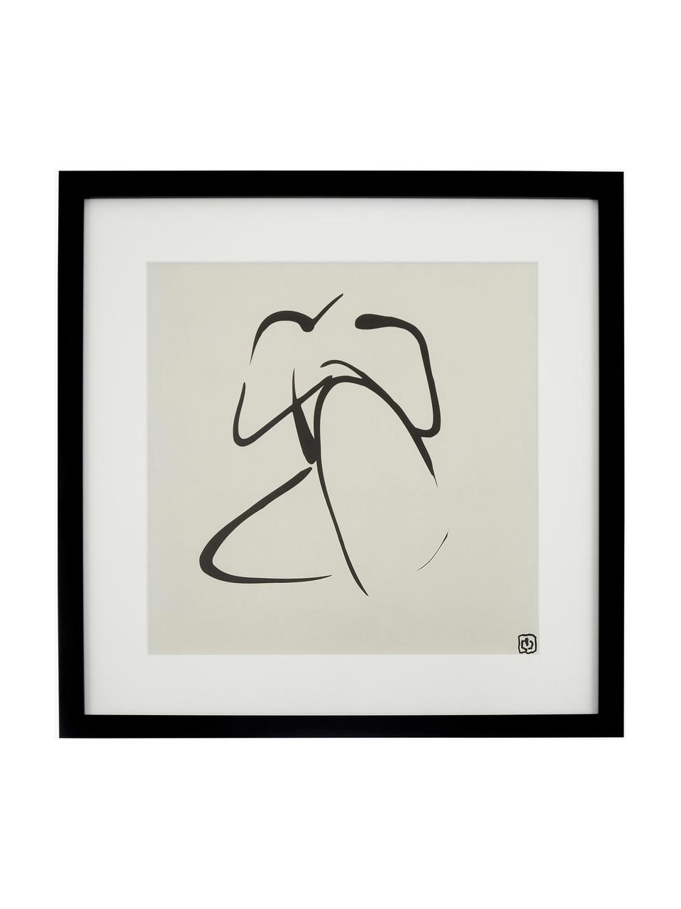 Ingelijste digitale print Akt Lady III, Lijst: kunststof, Akt Lady III, B 40 x H 40 cm