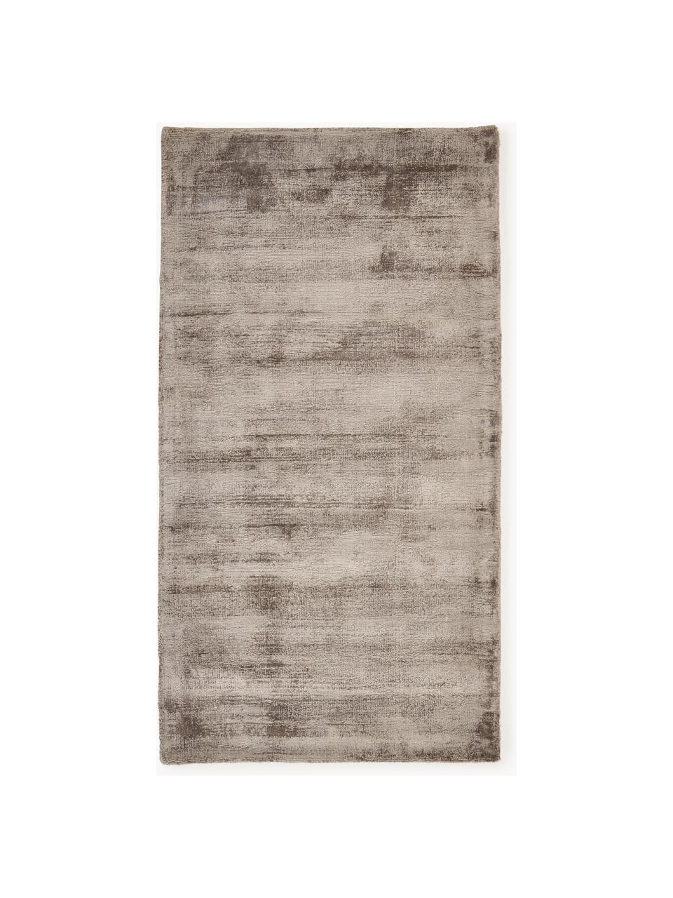 Handgeweven viscose vloerkleed Jane, Onderzijde: 100% katoen Het in dit pr, Greige, B 200 x L 300 cm (maat L)
