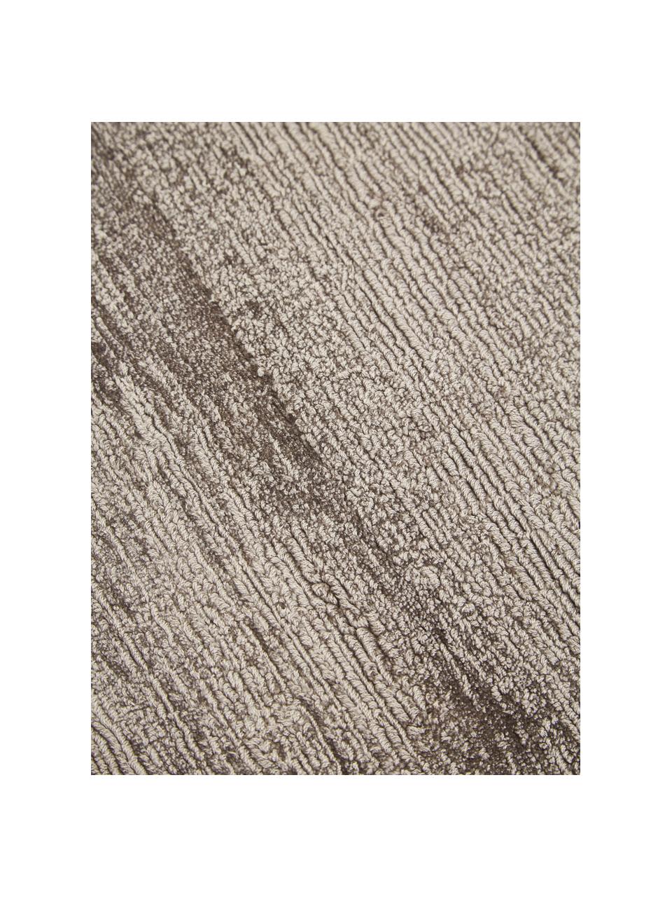 Handgeweven viscose vloerkleed Jane, Onderzijde: 100% katoen Het in dit pr, Taupe, B 200 x L 300 cm (maat L)