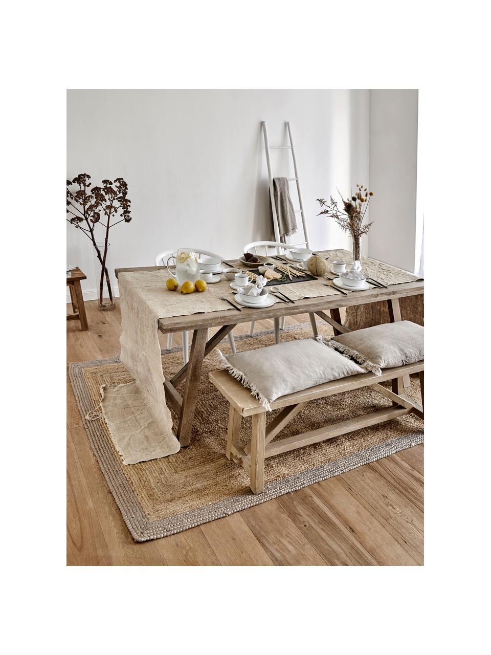 Alfombra artesanal de yute Shanta, 100% yute, Beige, gris, An 80 x L 150 cm (Tamaño XS)