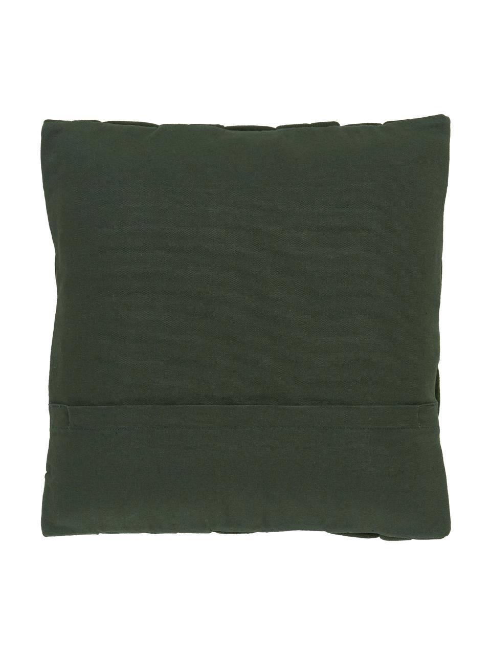 Tkaný povlak na polštář Norman, Tmavě zelená, Š 40 cm, D 40 cm