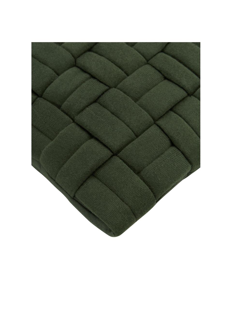 Funda de cojín Norman, Verde oscuro, An 40 x L 40 cm