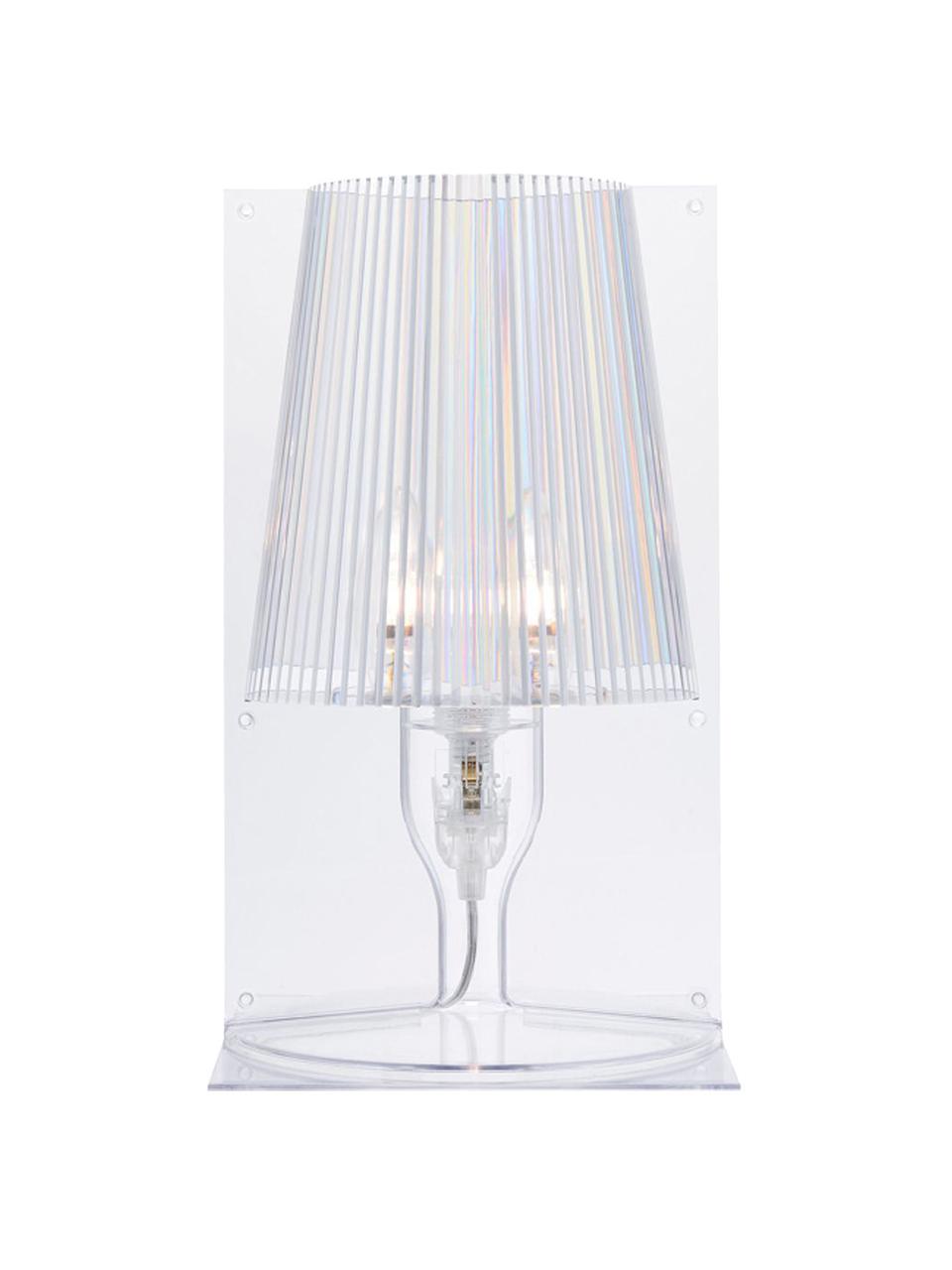 Kleine LED tafellamp Take, Lamp: kunststof, Transparant, B 19 x H 31 cm