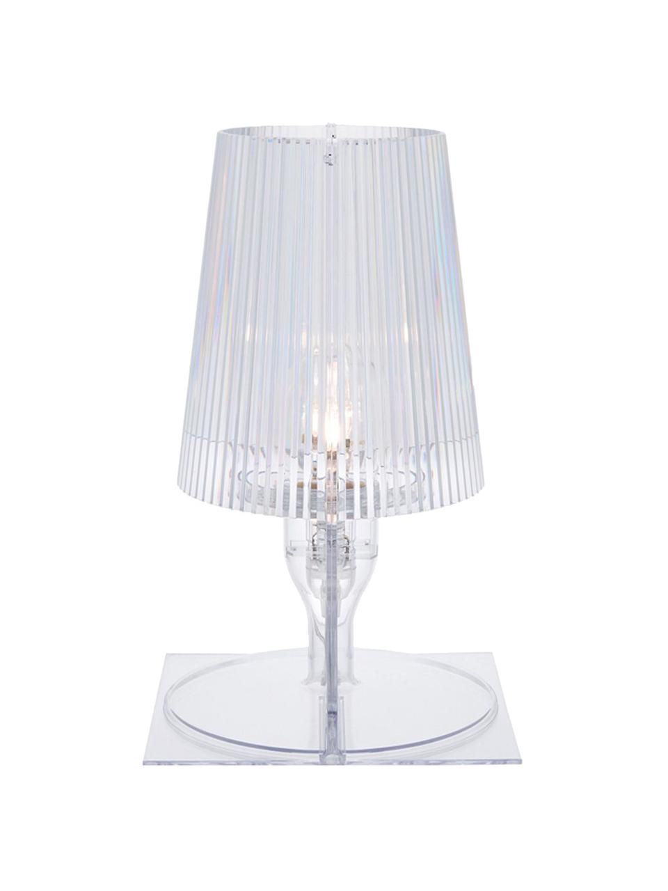 Lámpara de mesa pequeña LED Take, Lámpara: plástico, Cable: plástico, Transparente, An 19 x Al 31 cm