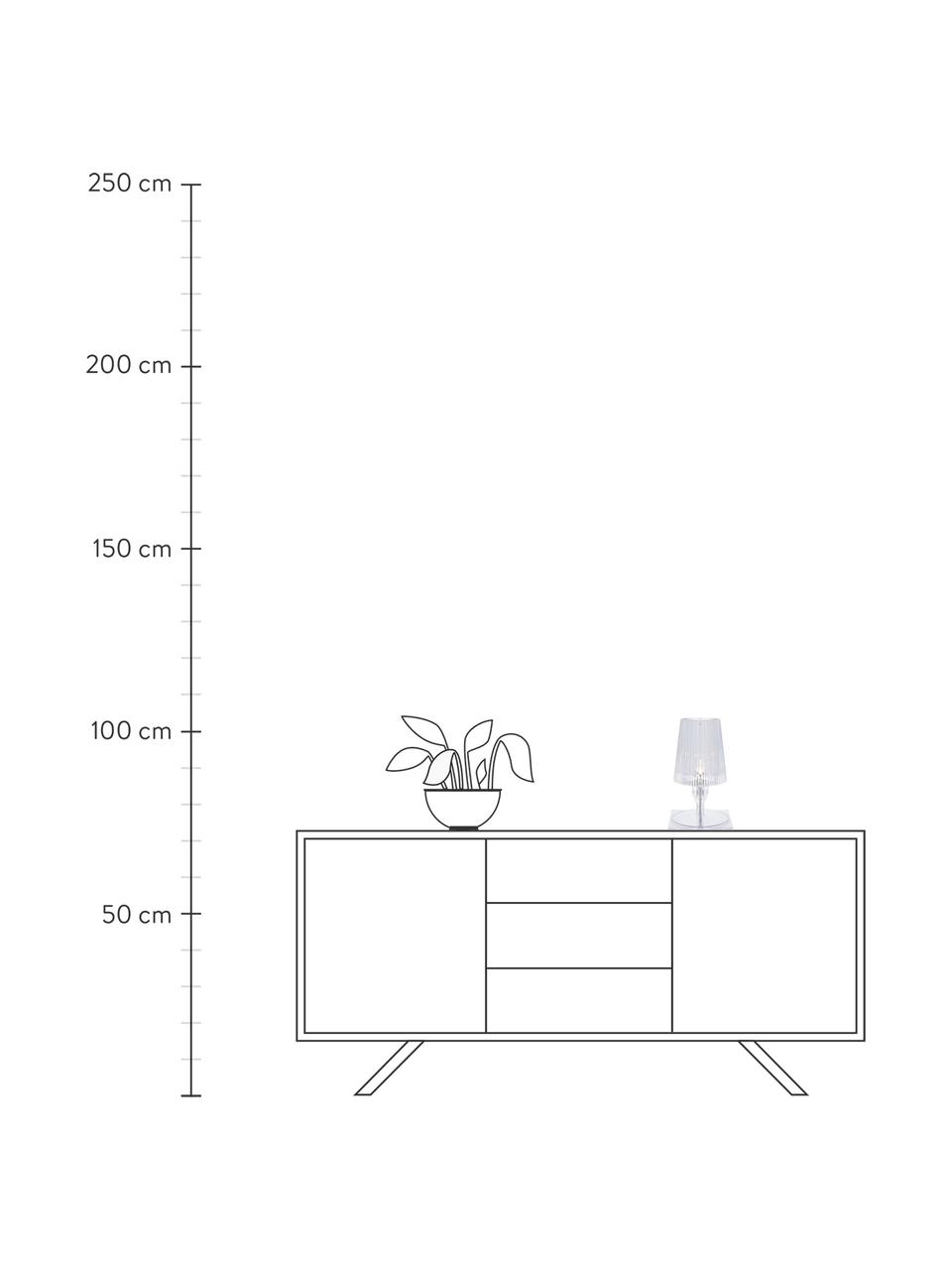 Kleine LED-Tischlampe Take, Transparent, B 19 x H 31 cm