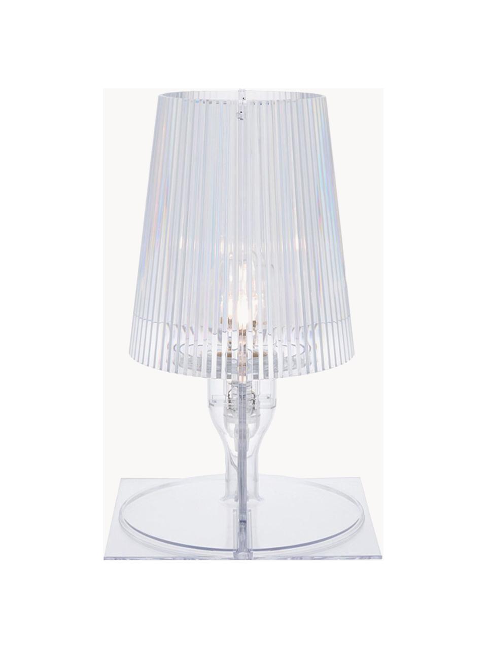 Kleine LED-Tischlampe Take, Transparent, B 19 x H 31 cm