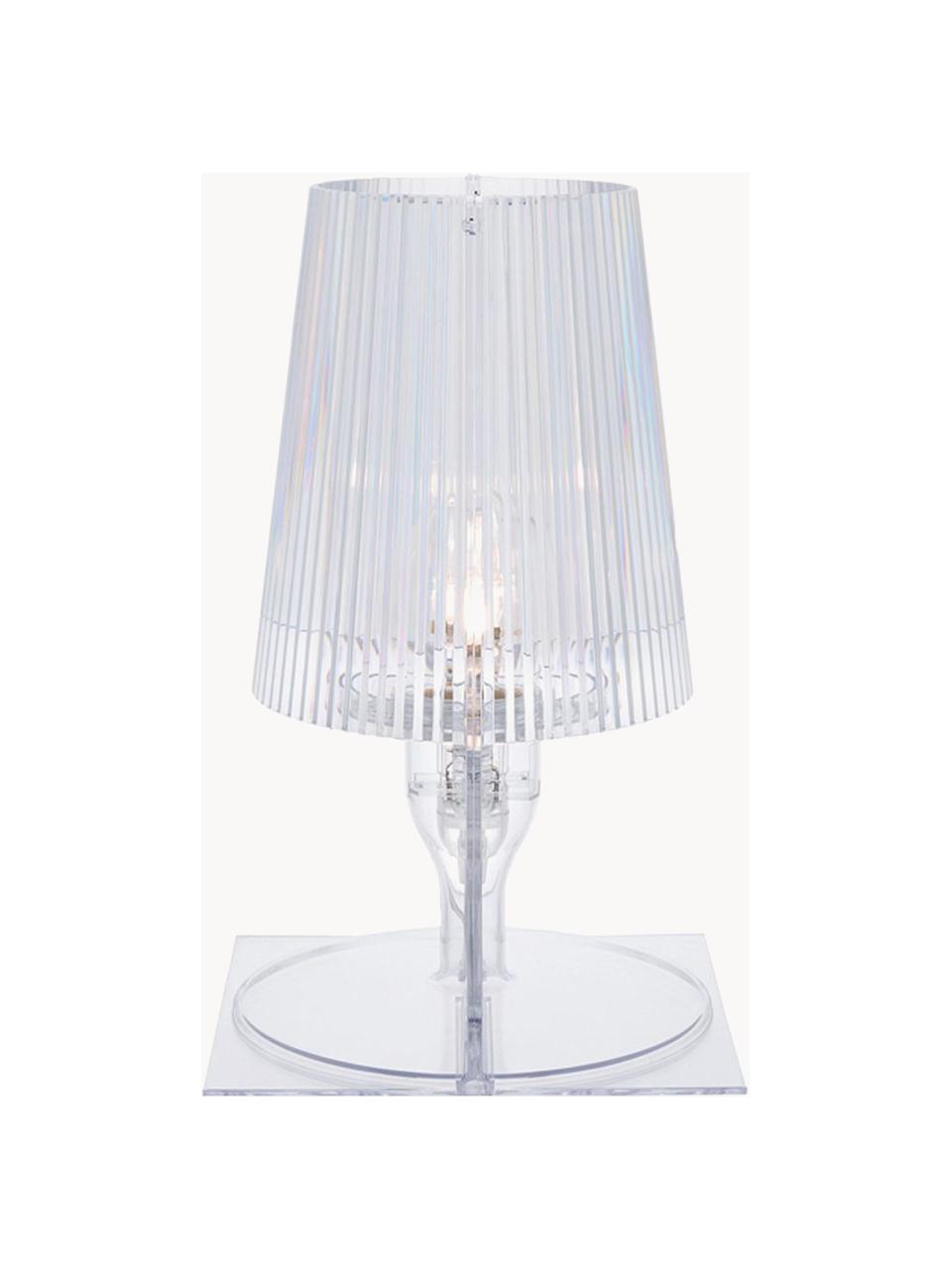 Kleine LED tafellamp Take, Lamp: kunststof, Transparant, B 19 x H 31 cm