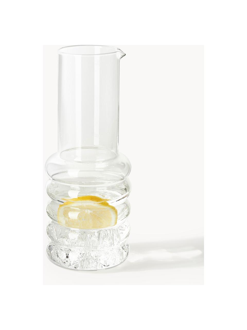 Caraffa in vetro soffiato Bubbly 1.1 L, Vetro borosilicato, Trasparente, 1.1 L