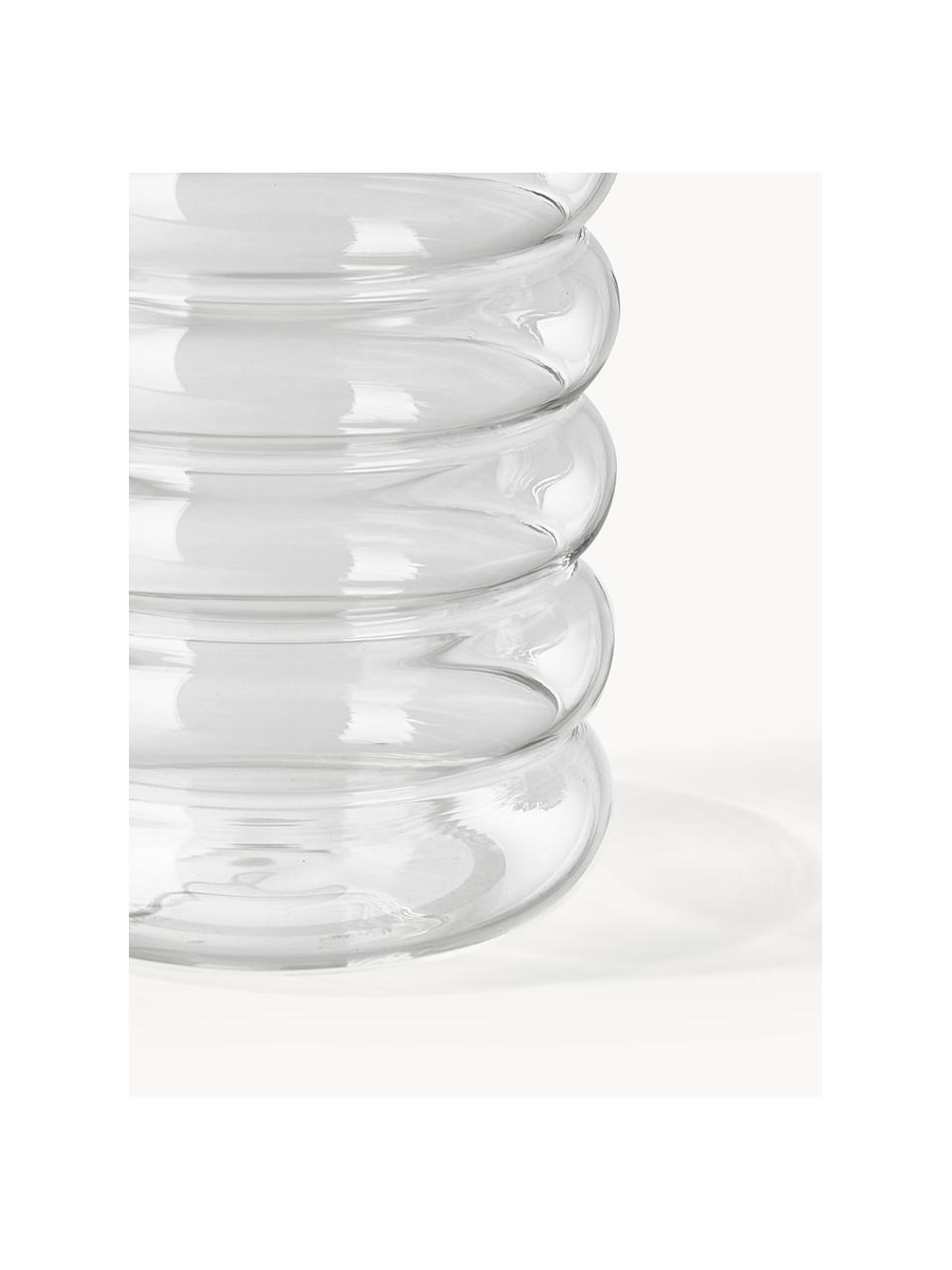 Mundgeblasene Wasserkaraffe Bubbly, 1.1 L, Borosilikatglas, Transparent, 1.1 L