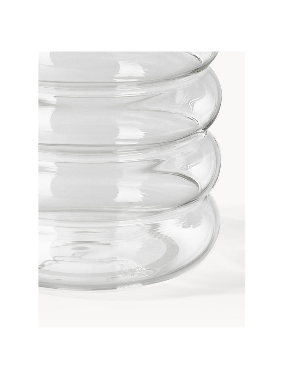 Ručně foukané karafa na vodu Bubbly, 1,1 l, Borosilikátové sklo, Transparentní, 1,1 l