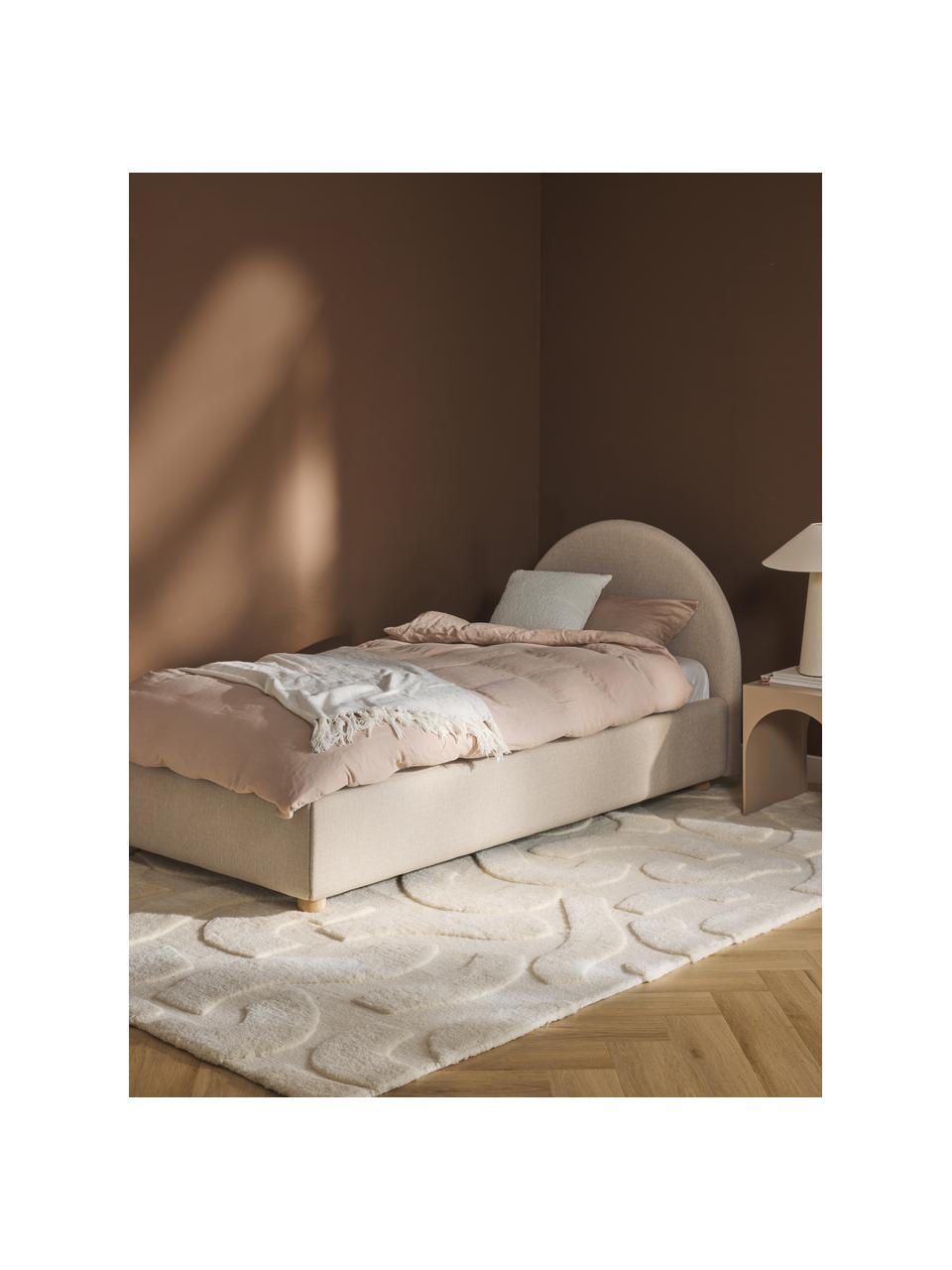 Jednolôžková posteľ Ebba, Béžová, Š 90 x D 200 cm