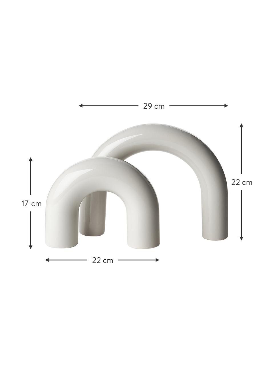 Set de piezas decorativas de gres Kia, 2 uds., Gres, Gris, An 29 x Al 22 cm
