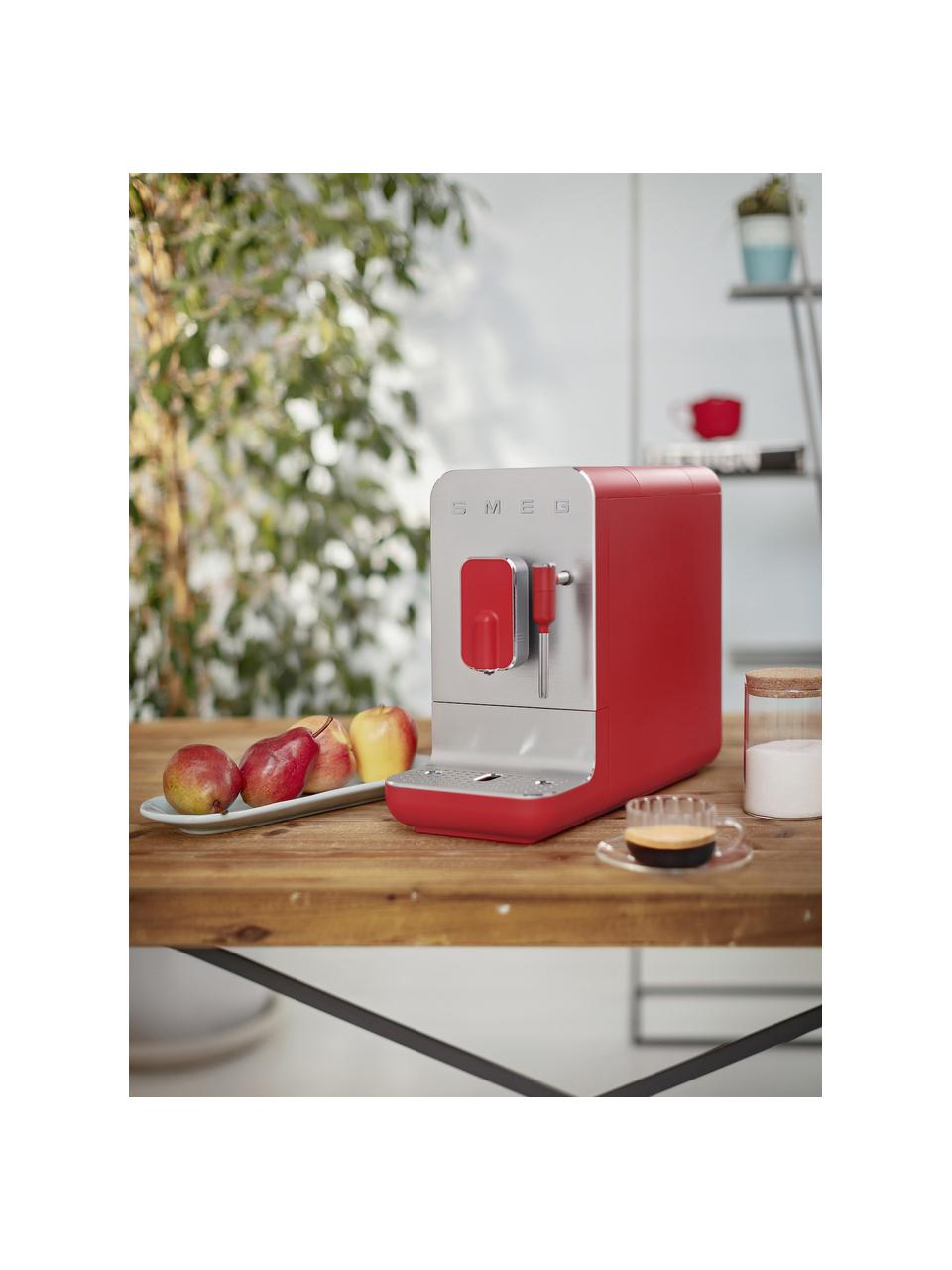 Kaffeemaschine 50's Style, Gehäuse: Kunststoff, Rot, Silberfarben, B 18 x H 34 cm