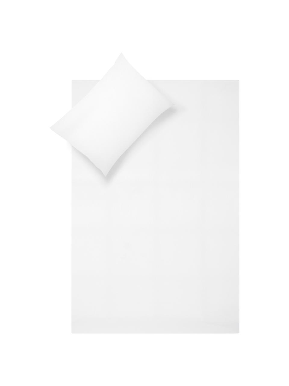 Parure copripiumino in percalle Elsie, Tessuto: percalle Densità del filo, Bianco, 255 x 200 cm + 2 federe 50 x 80 cm