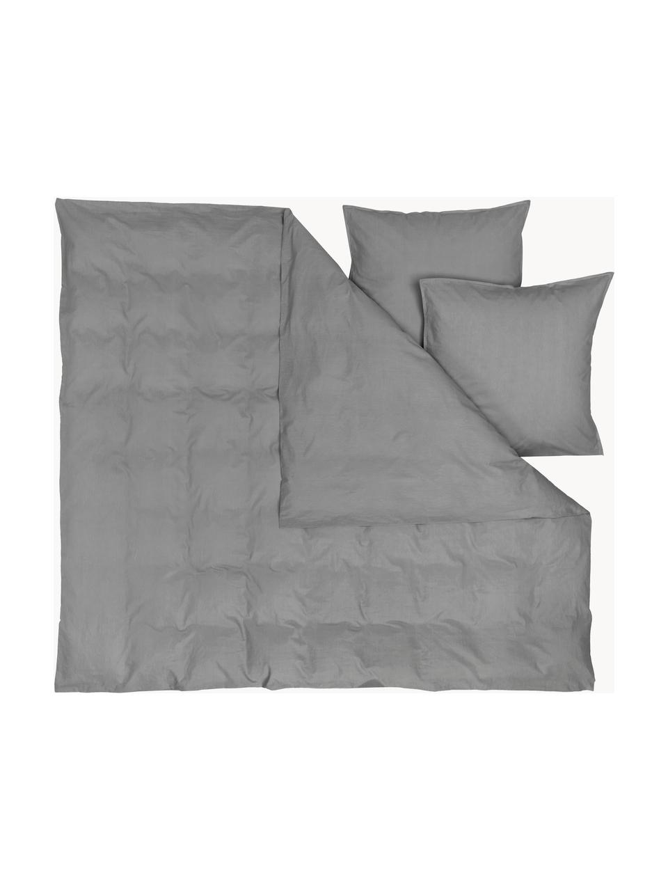 Bavlnená posteľná bielizeň Arlene, Tmavosivá, 200 x 200 cm + 2 vankúše 80 x 80 cm