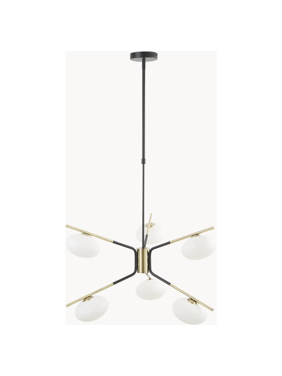 Grande suspension design Guna, Noir, doré, Ø 70 x haut. 10 cm