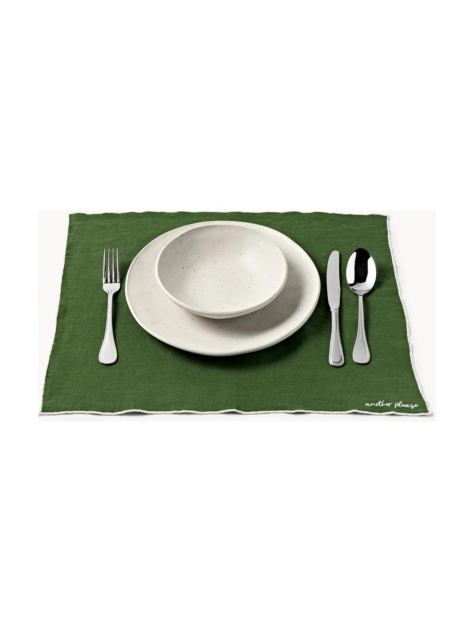 Sets de table Cosmo, 4 pièces, 100 % coton

Le matériau est certifié STANDARD 100 OEKO-TEX®, 4854CIT, CITEVE, Vert foncé, larg. 45 x long. 50 cm