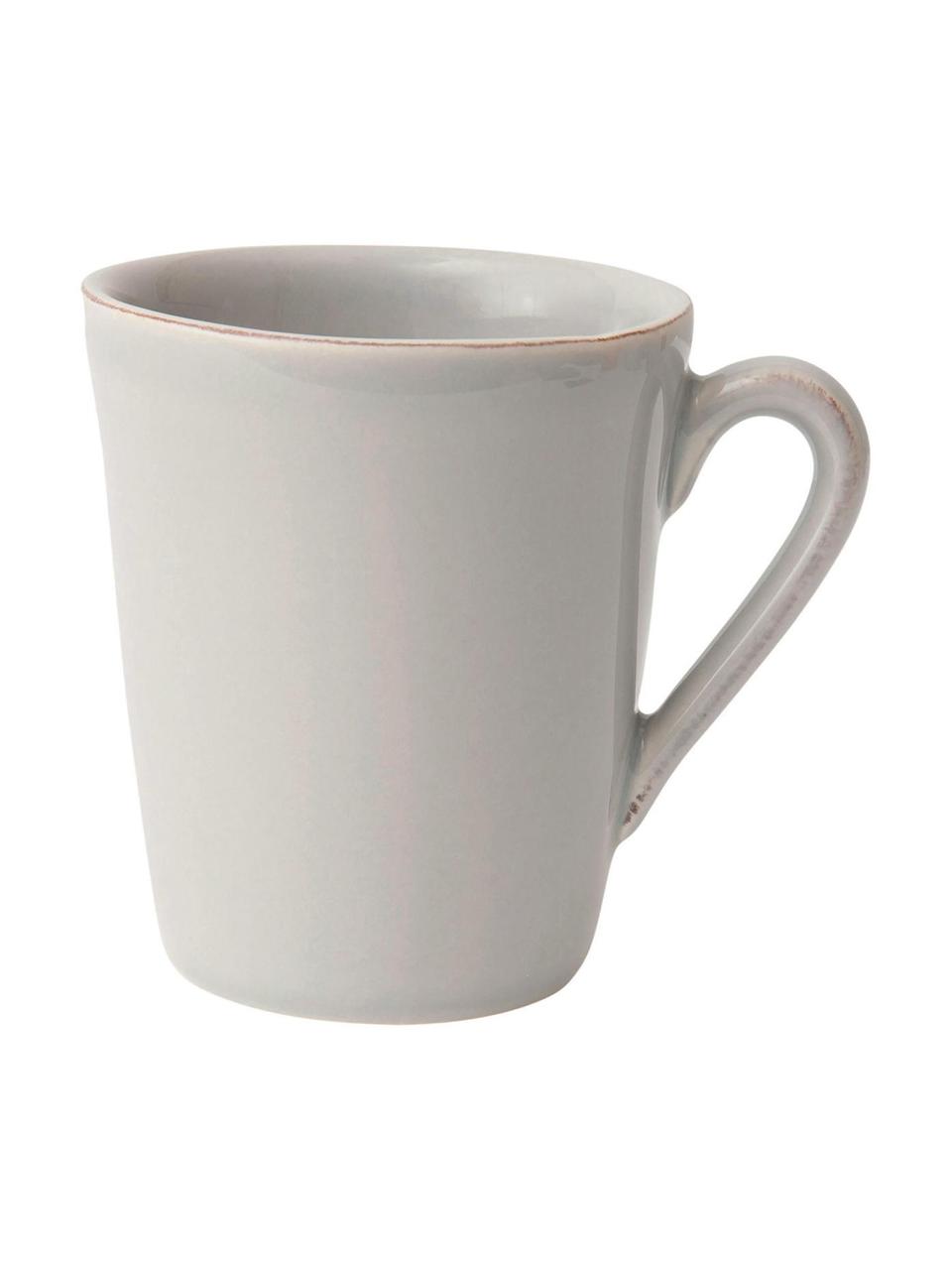 Tazas de café Constance, 2 uds., estilo rústico, Gres, Gris claro, Ø 9 x Al 10 cm, 250 ml