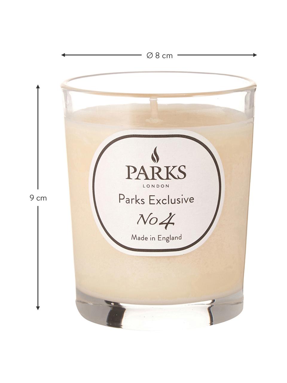 Vela perfumada Parks Exclusive No. 4 (pasiflora y vainilla), Recipiente: vidrio lechoso, Transparente, blanco, salmón, Ø 8 x Al 9 cm