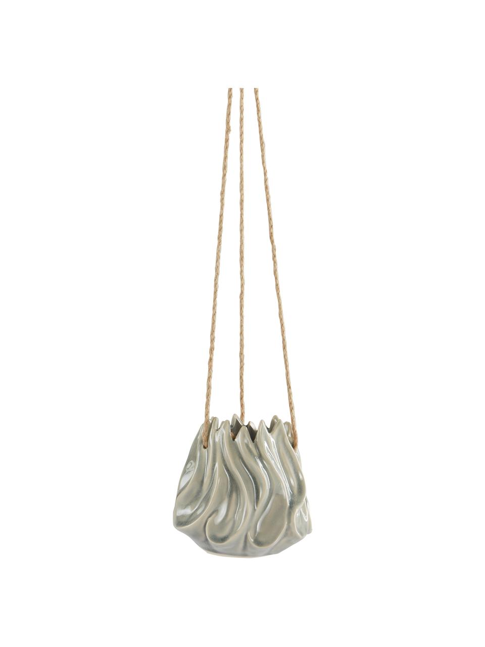 Maceta colgante Fina, Cerámica, Beige, Ø 15 x Al 16 cm