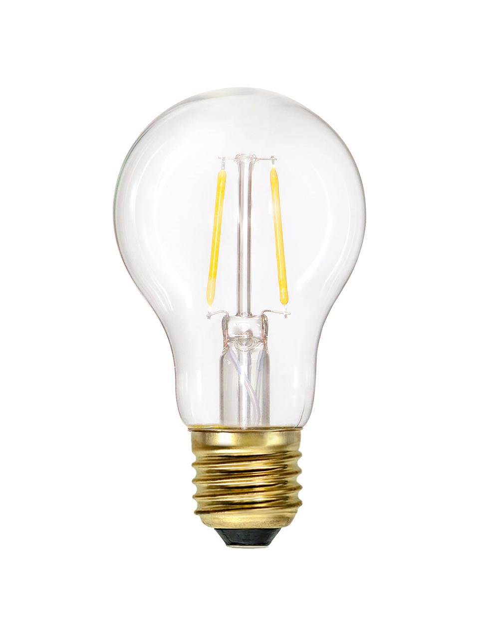 Bombilla LED Airtight Stream (E27/1,6W), Ampolla: vidrio, Casquillo: latón, Transparente, latón, Ø 6 x Al 11 cm