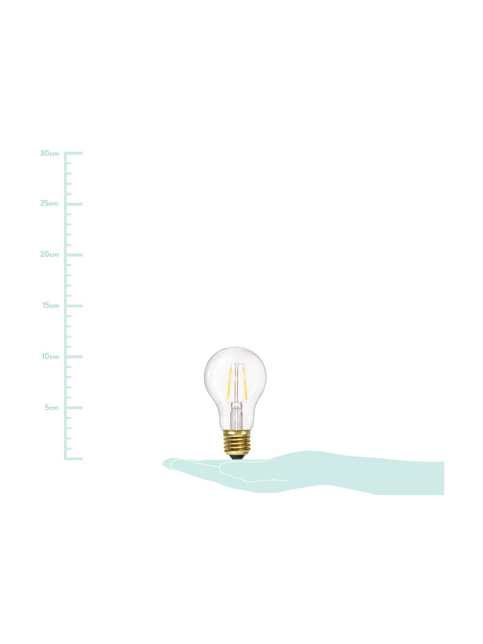 LED lamp Airtight Stream (E27 / 1.6W), Lampenkap: glas, Fitting: messing, Transparant, messingkleurig, Ø 6 x H 11 cm