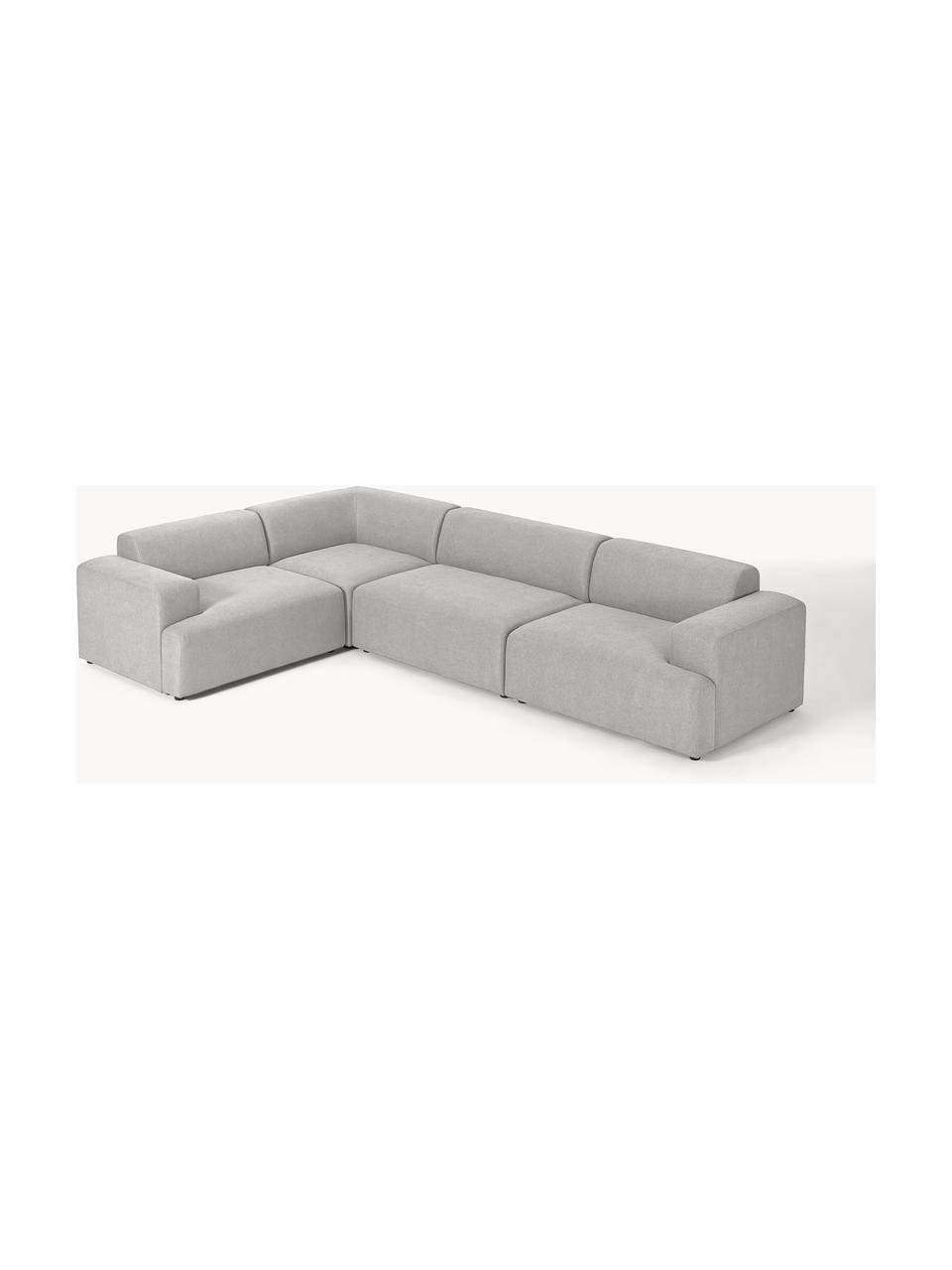 Sofá rinconera grande Melva (4 plazas), Tapizado: 100% poliéster Alta resis, Estructura: madera de pino y abeto ma, Patas: plástico. Este producto e, Tejido gris claro, An 339 x F 220 cm, chaise longue izquierda