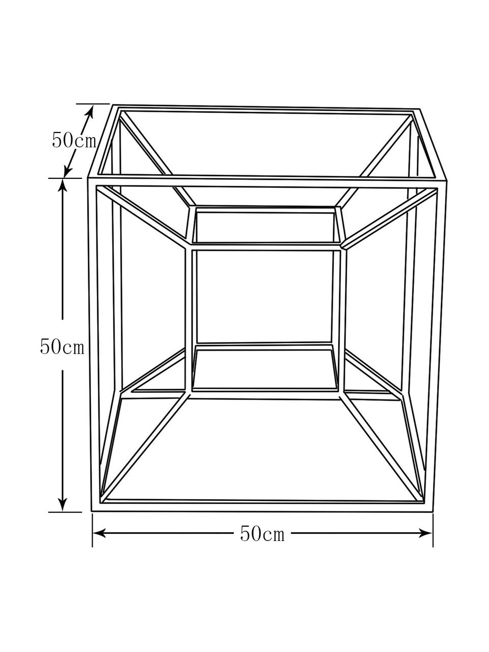 Konferenčný stolík Cubo, Odtiene zlatej, priehľadná, Š 50 x H 50 cm