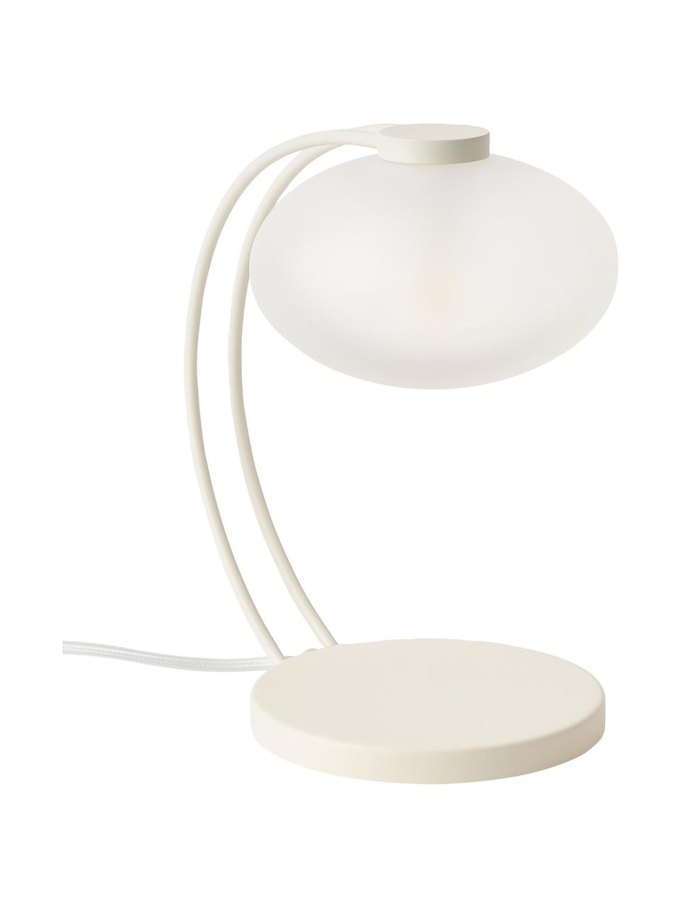 Kleine tafellamp Fay, Lampenkap: opaalglas, Crèmewit, B 15 x H 25 cm