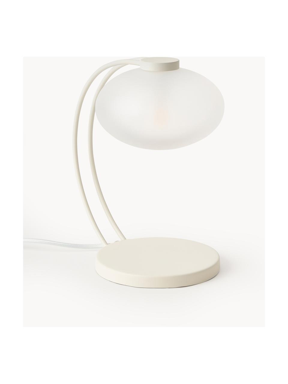 Petite lampe à poser Fay, Blanc crème, larg. 15 x haut. 25 cm