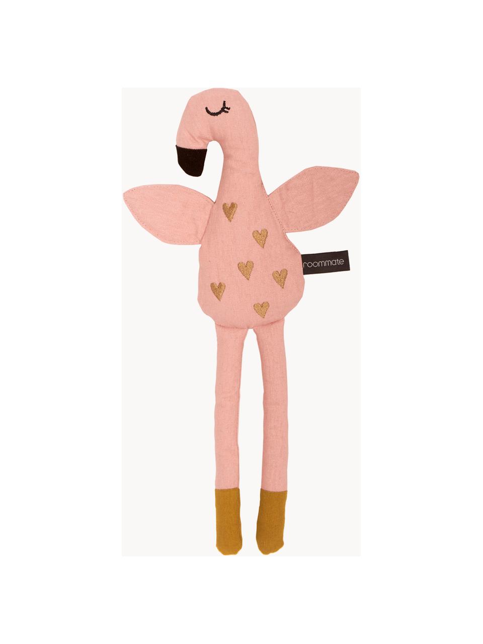 Plyšová hračka z bavlny Flamingo, Bledoružová, Š 15 x V 36 cm