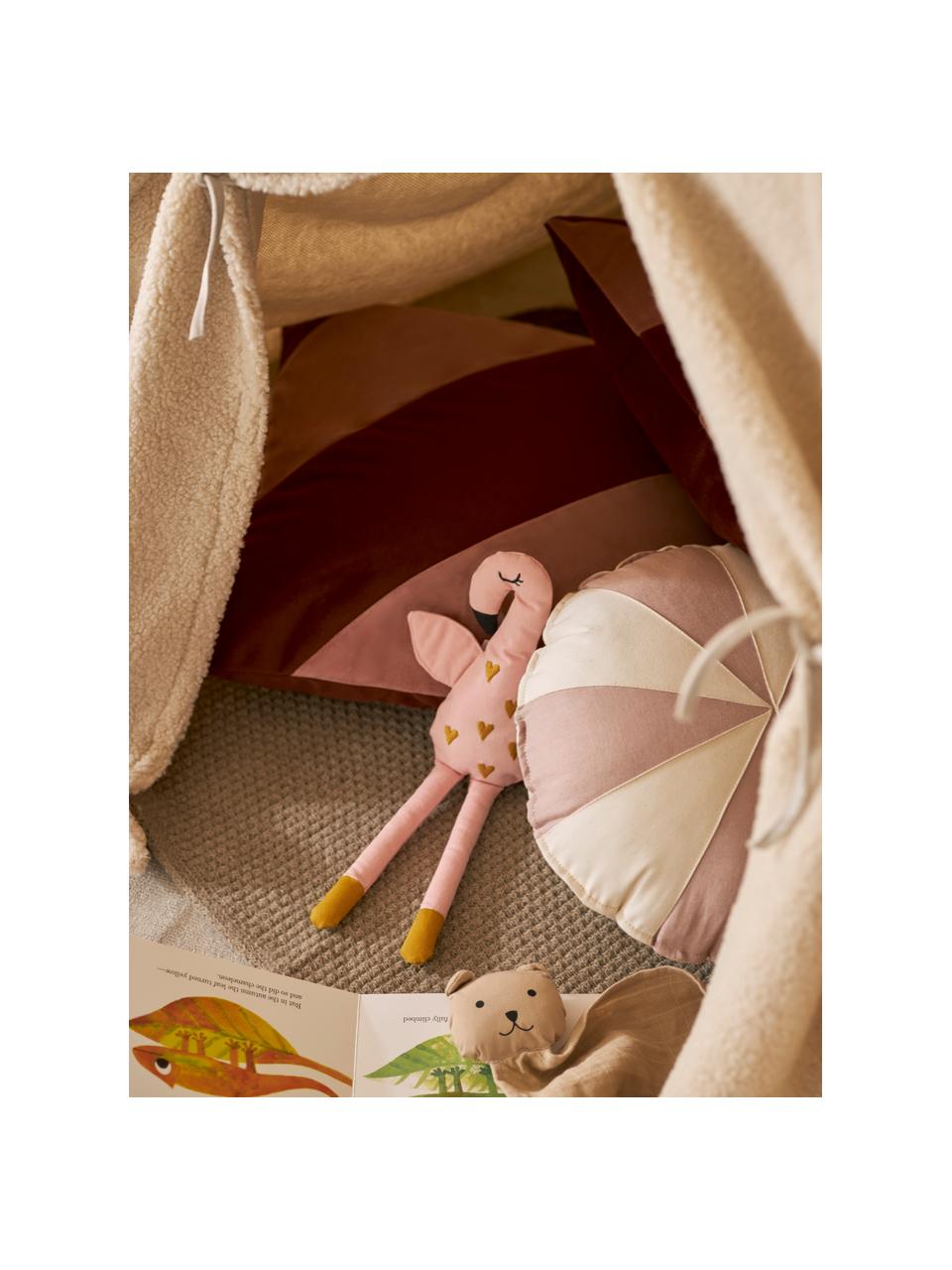 Plyšová hračka z bavlny Flamingo, Bledoružová, Š 15 x V 36 cm