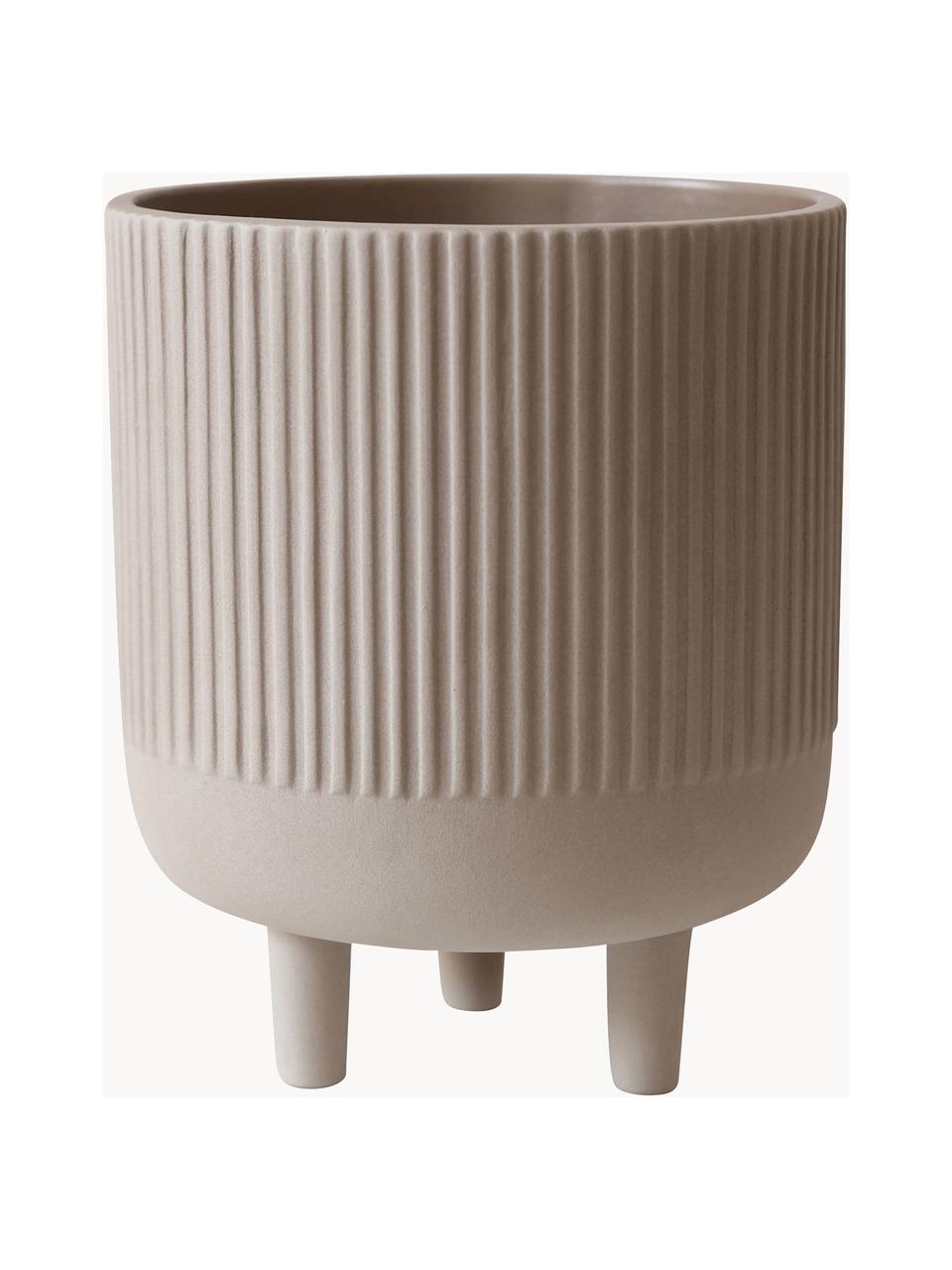 Cache-pot Shadow, Terracotta, Beige, Ø 18 x haut. 22 cm