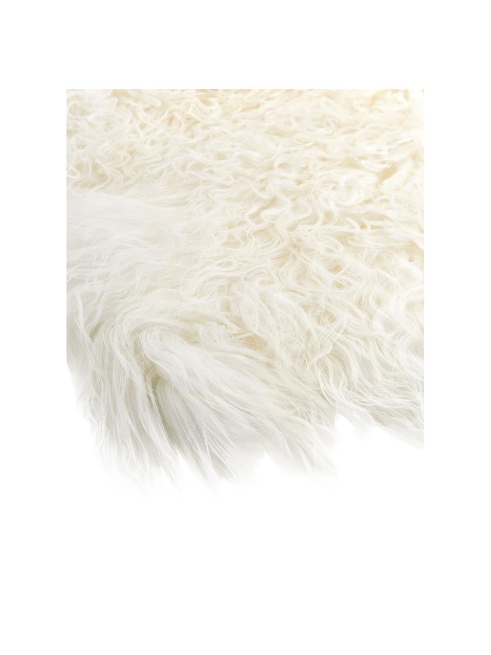 Langharige schapenvacht Ella, Crèmewit, B 50 x L 90 cm