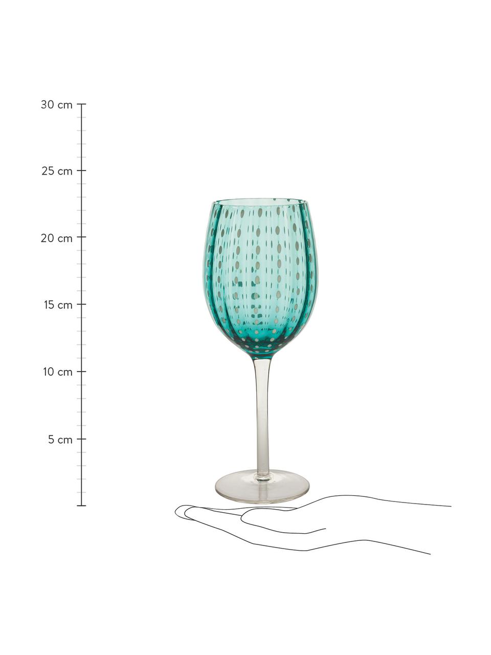Komplet kieliszków do wina Shiraz, 6 elem., Szkło, Wielobarwny, Ø 7 x W 23 cm, 300 ml
