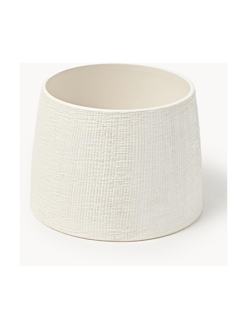 Vaso Benedita, H 17 cm, Gres, Bianco latte, Ø 23 x Alt. 17 cm