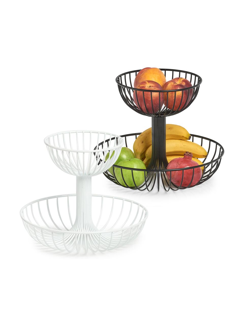 Panier serviteur Lago, Métal, enduit, Noir, Ø 29 x haut. 24 cm