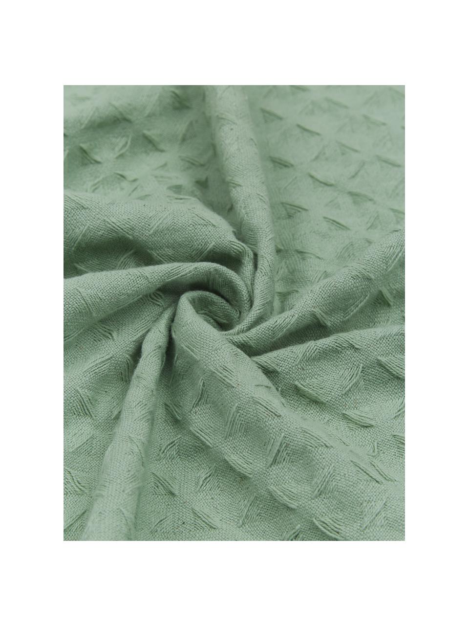 Waffelpiqué-Tagesdecke Panal in Grün, 100% Baumwolle, Grün, B 180 x L 260 cm (für Betten bis 140 x 200 cm)