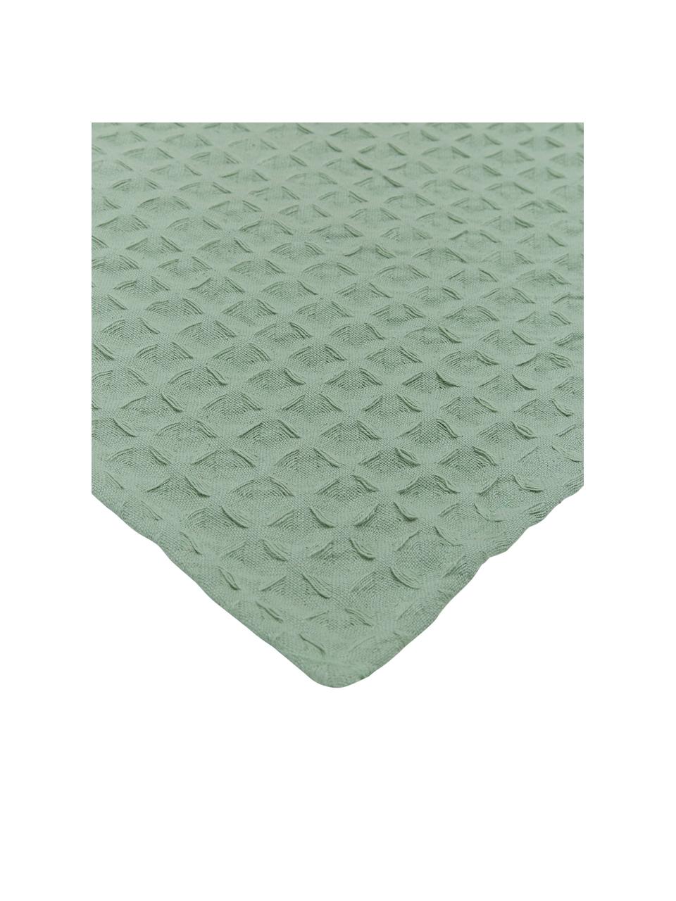 Colcha con estructura gofre Panal, 100% algodón, Verde, An 180 x L 260 cm (para camas de 140 x 200 cm)