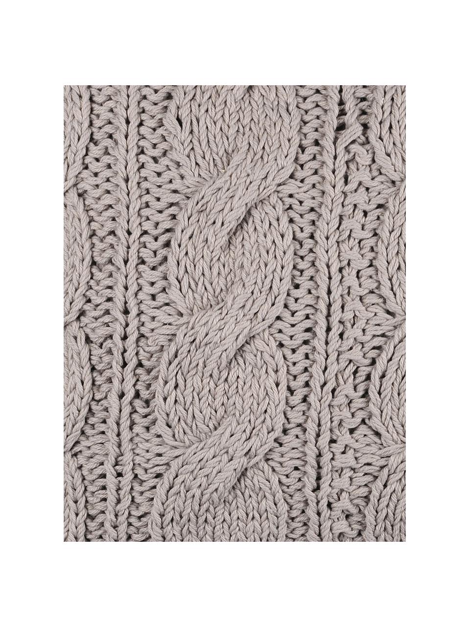 Coussin tricoté gris Stitch, Gris