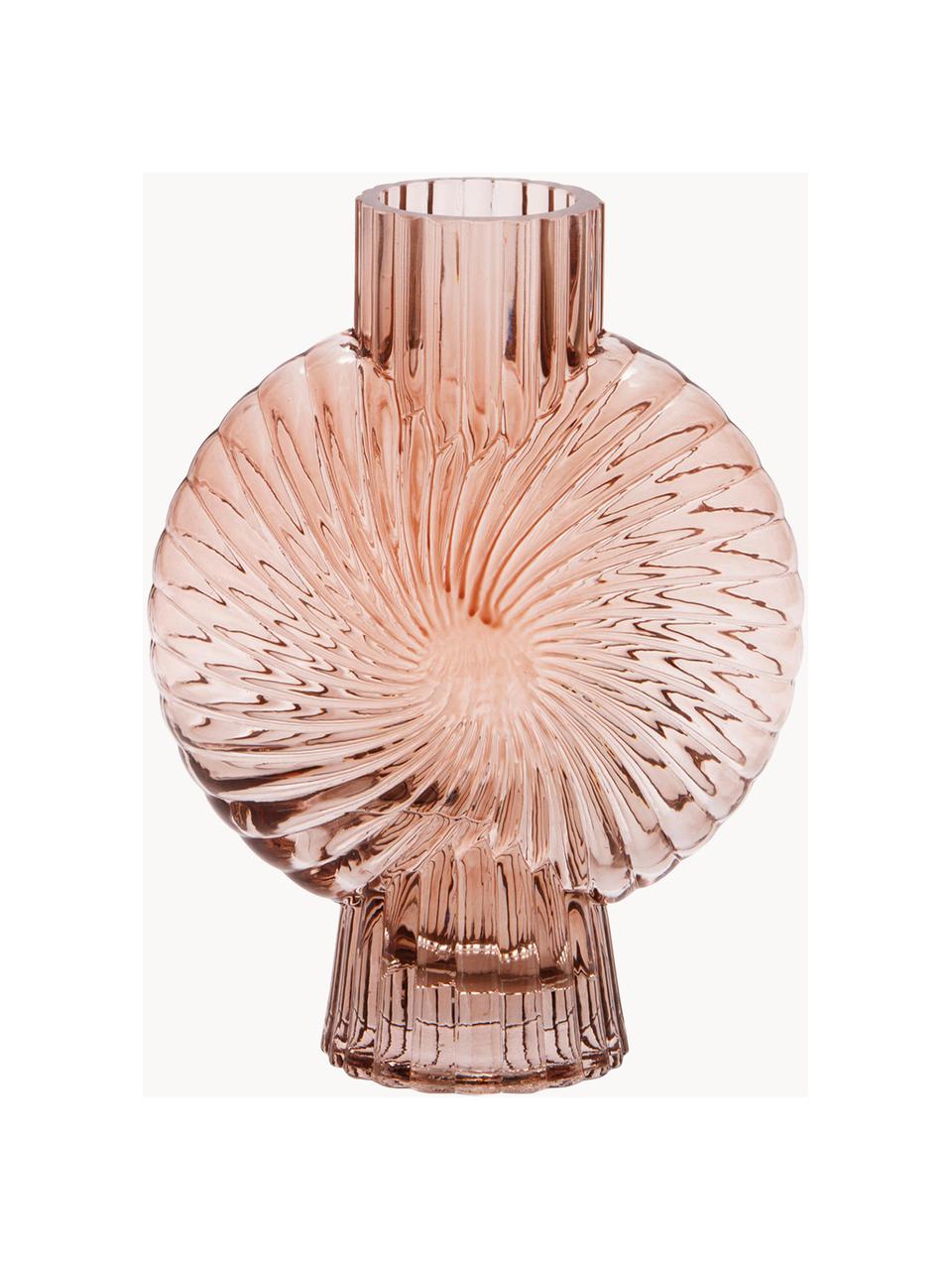Große Design-Vase Galaxy, Glas, Hellbraun, transparent, B 23 x H 32 cm