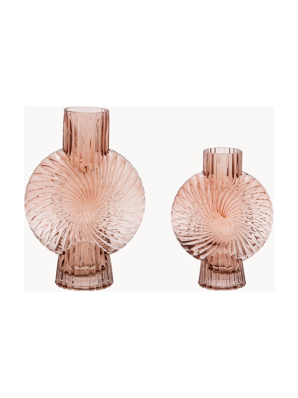 Große Design-Vase Galaxy, Glas, Apricot, B 23 x H 32 cm