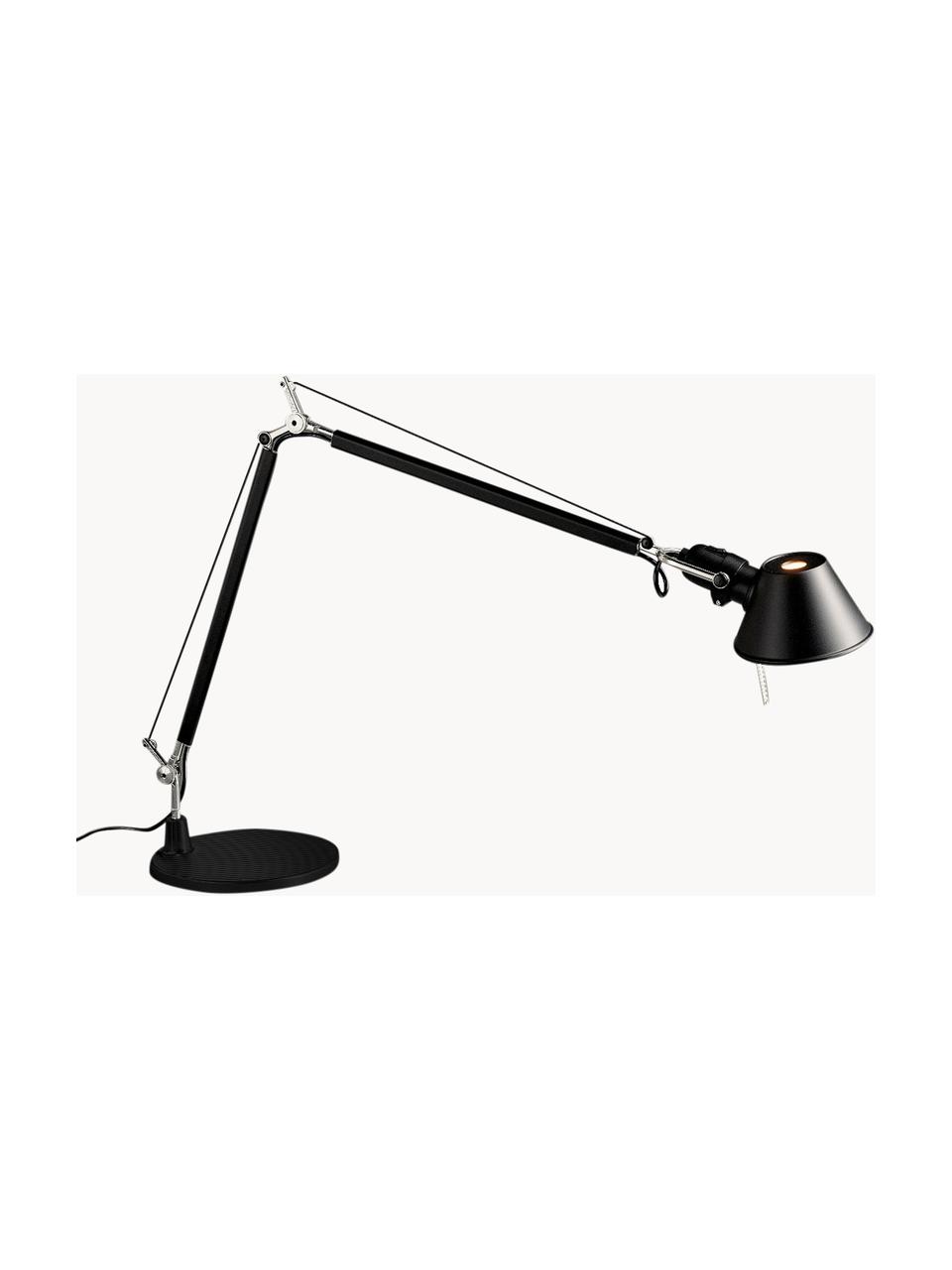 Grosse verstellbare Schreibtischlampe Tolomeo, Schwarz, B 78 x H 65 - 129 cm