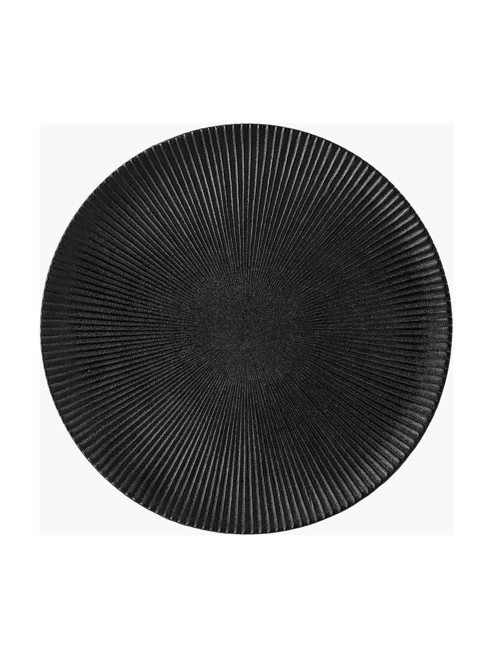 Plytký tanier Neri, Kamenina, Matná čierna, Ø 29 cm