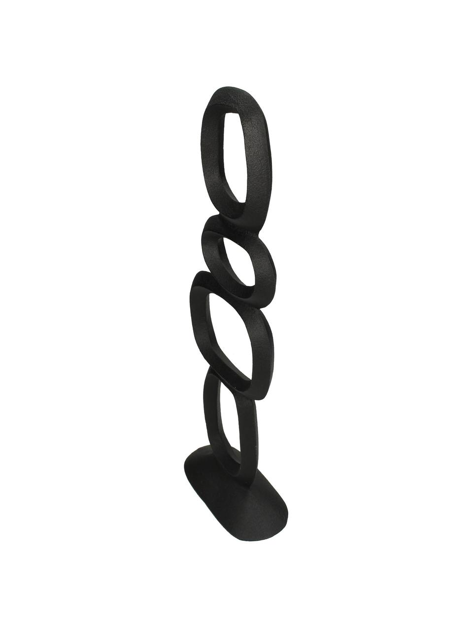 Grand objet décoratif Organic, Aluminium, enduit, Noir, larg. 15 x haut. 41 cm